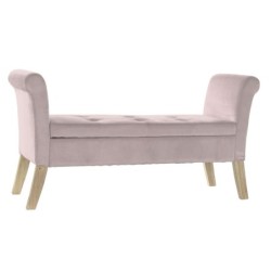 Bench DKD Home Decor   Pink Wood Plastic 130 x 44 x 69 cm