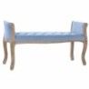 Bench DKD Home Decor   Blue Brown Linen Rubber wood (109 x 39 x 60 cm)