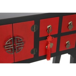 Console DKD Home Decor 98,5 x 27 x 80 cm Fir Black MDF Wood