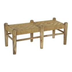 Bench DKD Home Decor 102 x 47 x 41 cm Rattan Mango wood