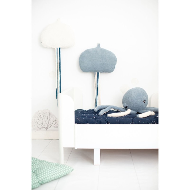 Fluffy toy Crochetts OCÉANO Blue White Octopus Jellyfish 40 x 95 x 8 cm 3 Pieces