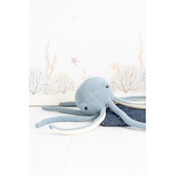 Fluffy toy Crochetts OCÉANO Blue White Octopus Jellyfish 40 x 95 x 8 cm 3 Pieces