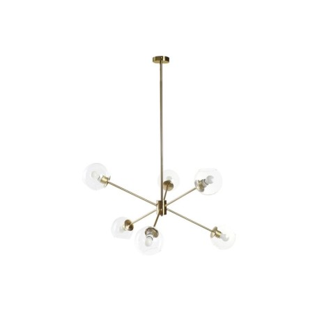 Ceiling Light DKD Home Decor 90 x 75 x 60 cm Crystal Golden Metal Transparent 50 W