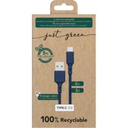 USB Cable BigBen Connected JGCBLCOTAC2MBL Green 2 m (1 Unit)