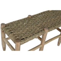 Bench Home ESPRIT Natural Jute Wood 120 x 35 x 45 cm