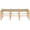 Bench Home ESPRIT Natural Jute Wood 120 x 35 x 45 cm