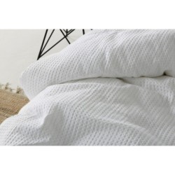 Duvet cover set Alexandra House Living Banús White Double 3 Pieces