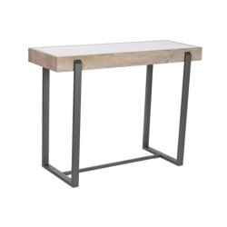 Console Home ESPRIT White Brown Grey Metal 100 x 39 x 75 cm