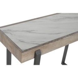 Console Home ESPRIT White Brown Grey Metal 100 x 39 x 75 cm