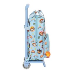 School Rucksack with Wheels The Paw Patrol Sunshine Blue (20 x 28 x 8 cm)