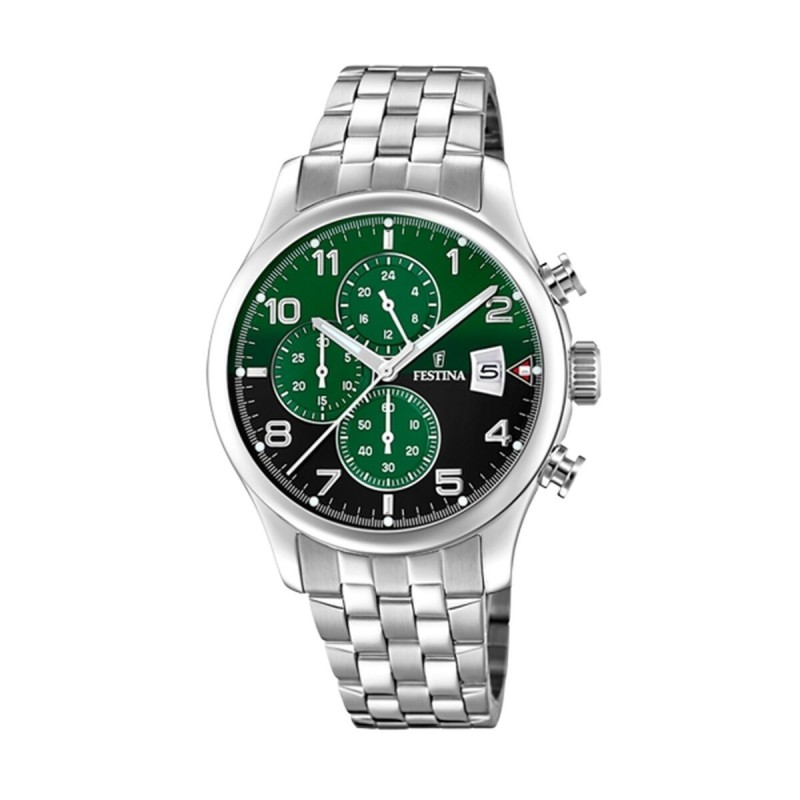 Men's Watch Festina F20374/7 Green Silver