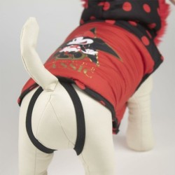 Dog Coat Minnie Mouse Black Red M