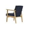 Armchair DKD Home Decor Blue Polyester Light brown Pinewood (63 x 68 x 81 cm)