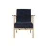 Armchair DKD Home Decor Blue Polyester Light brown Pinewood (63 x 68 x 81 cm)