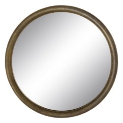 Wall mirror 88,2 x 2,5 x 88,2 cm Circular Golden Aluminium