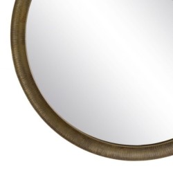 Wall mirror 88,2 x 2,5 x 88,2 cm Circular Golden Aluminium