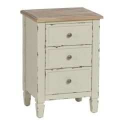 Nightstand Beige Natural Fir wood DMF 45 x 35 x 65 cm