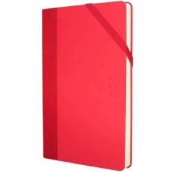 Notebook Milan Paperbook White Red 21 x 14,6 x 1,6 cm