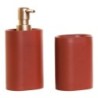 Bath Set DKD Home Decor Golden Terracotta PVC Resin Modern 8,5 x 6 x 18 cm (2 Units)