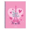 Notebook Safta Paris Pink Navy Blue A4 120 Sheets