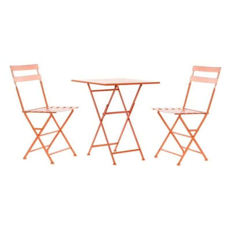 Table set with 2 chairs DKD Home Decor MB-177412 Coral 60 x 60 x 75 cm (3 pcs)