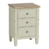 Nightstand Beige Natural Fir wood DMF 45 x 35 x 65 cm