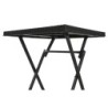 Table set with 2 chairs Home ESPRIT Black Steel synthetic rattan 58 x 58 x 71,5 cm