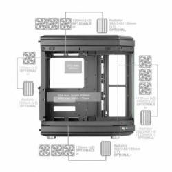 ATX Semi-tower Box Mars Gaming MC3T Black