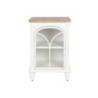 Nightstand Home ESPRIT White Natural Metal Fir 45 x 40 x 56 cm