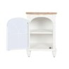 Nightstand Home ESPRIT White Natural Metal Fir 45 x 40 x 56 cm