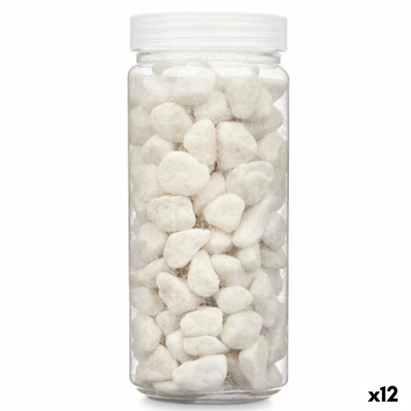 Decorative Stones White 10 - 20 mm 700 g (12 Units)