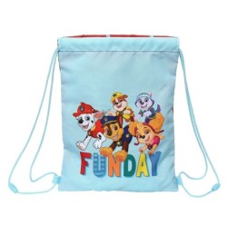 Backpack with Strings The Paw Patrol Funday Red Light Blue (26 x 34 x 1 cm)