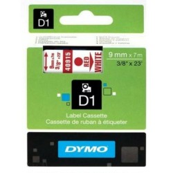 Thermal transfer ribbon Dymo D1 40915 Rojo/Blanco 9 mm x 7 m