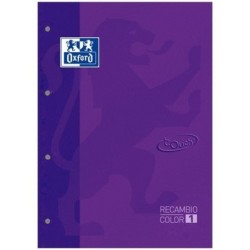 Replacement Oxford TOUCH  Sheets 80 Sheets 5 Units A4 Lilac 5 Pieces