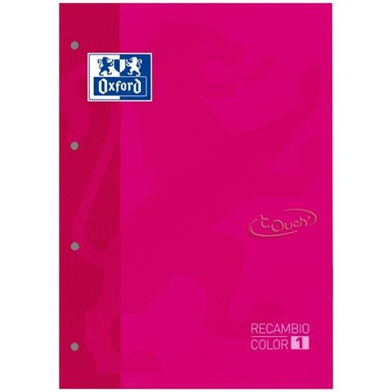 Replacement Oxford TOUCH  Sheets 80 Sheets 5 Units A4 Fuchsia 5 Pieces