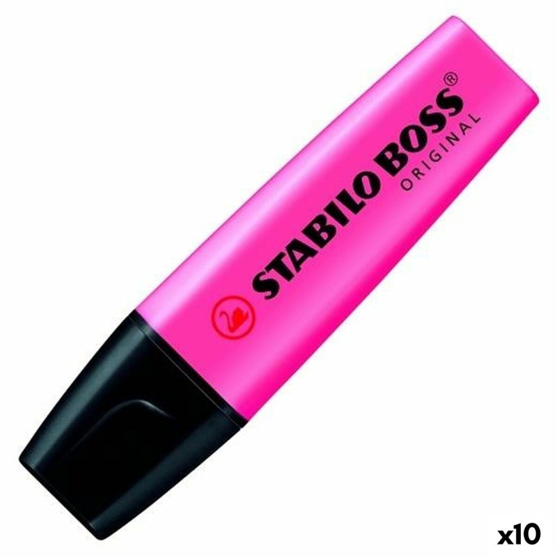 Fluorescent Marker Stabilo Boss Pink 10 Pieces (10 Units)