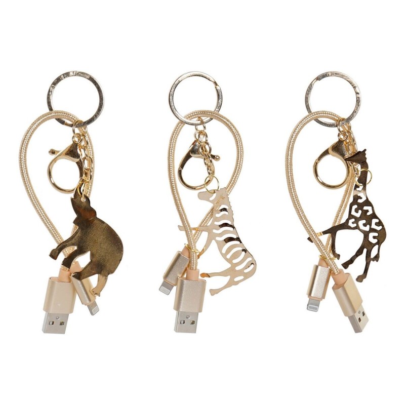 Keychain DKD Home Decor Golden (4 pcs)