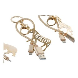 Keychain DKD Home Decor Golden (4 pcs)