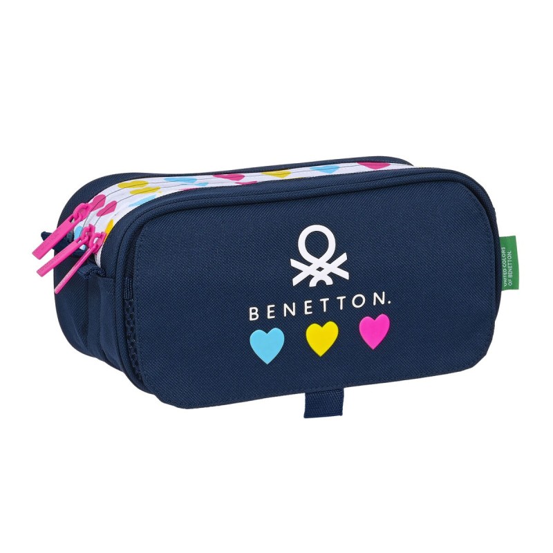 Triple Carry-all Benetton Love Navy Blue (21,5 x 10 x 8 cm)