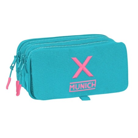 Triple Carry-all Munich Turquesa Turquoise (21,5 x 10 x 8 cm)