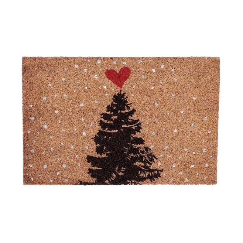 Doormat House of Seasons Christmas tree Red (60 x 40 cm)