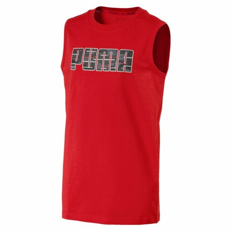 Child's Short Sleeve T-Shirt Puma Hero SL Tee  Red