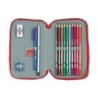 Double Pencil Case Atlético Madrid Red Navy Blue (28 Pieces)