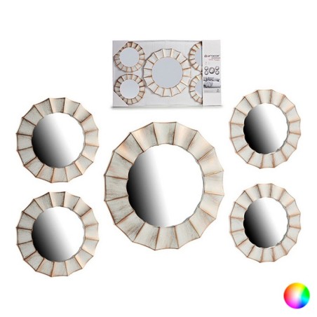 Mirror Set White Black Golden Silver Crystal Plastic