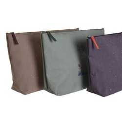 Toilet Bag DKD Home Decor Brown Green Burgundy Canvas Yoga 33 x 8 x 20 cm (3 Units)