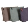 Toilet Bag DKD Home Decor Brown Green Burgundy Canvas Yoga 33 x 8 x 20 cm (3 Units)