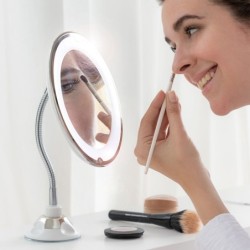 LED magnifying mirror with Flexible Arm and Suction Pad Mizoom InnovaGoods