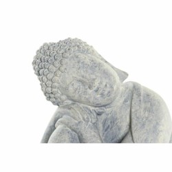 Decorative Figure DKD Home Decor Grey Light grey Buddha Oriental 18 x 14 x 23 cm