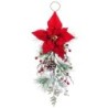 Door Hanger Christmas Red Multicolour Plastic Fabric Pineapples 60 cm