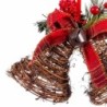 Christmas bauble Red Multicolour PVC Rattan Hoods 10 x 10 x 22 cm